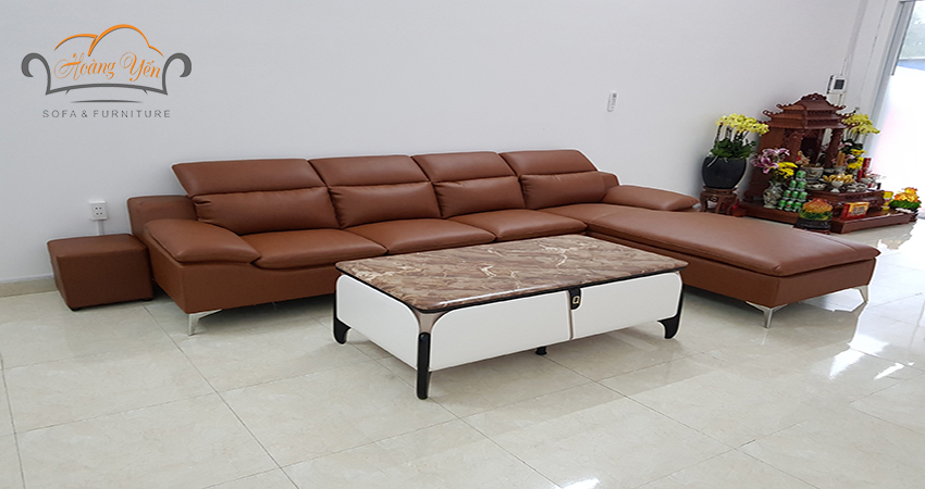 Bàn giao sofa da HY333 tại nhà anh Tuyên Thủy Nguyên Hải Phòng